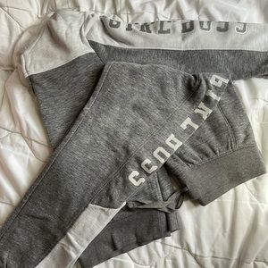 Girls Grey Sweatpants Set
